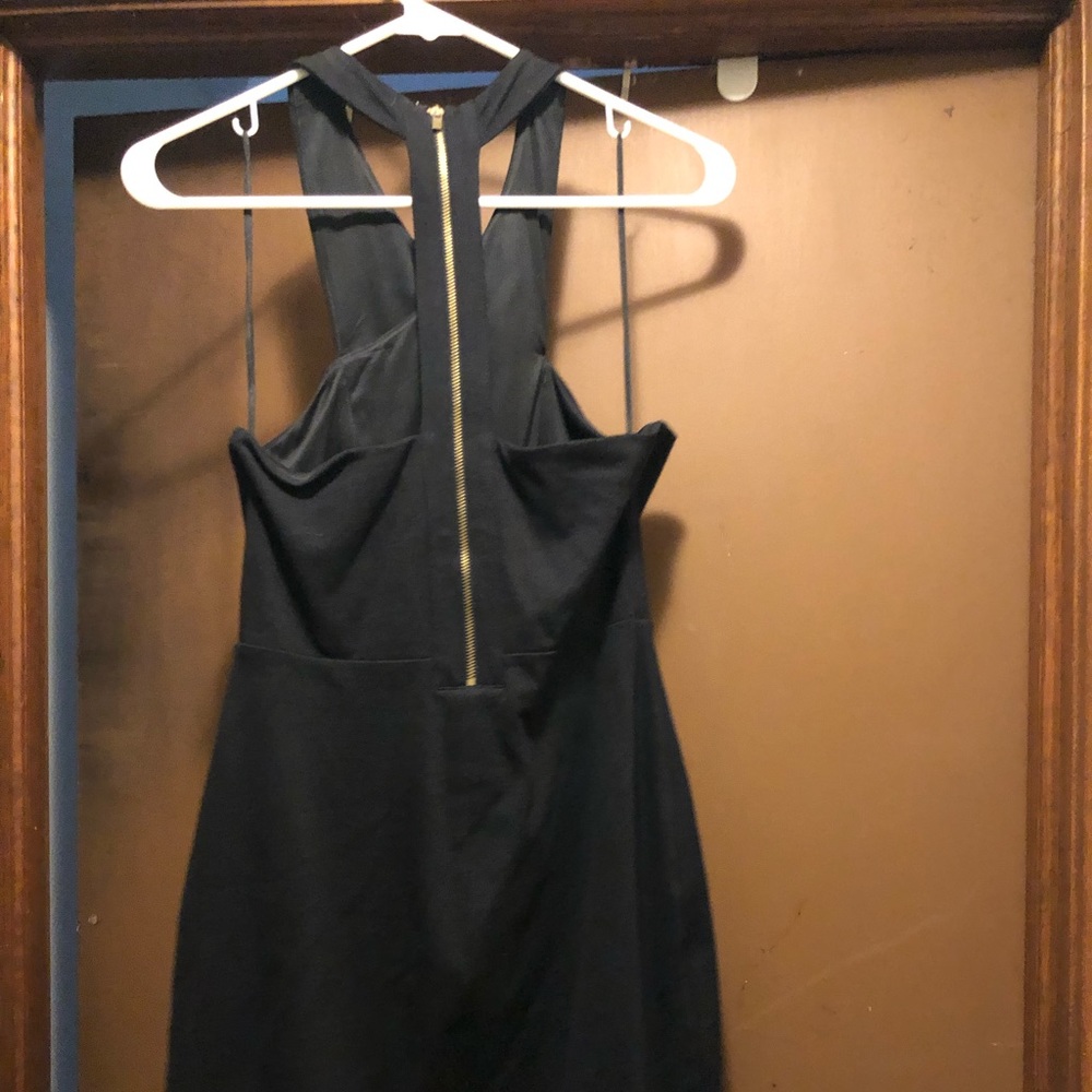 Express little black zip up dress